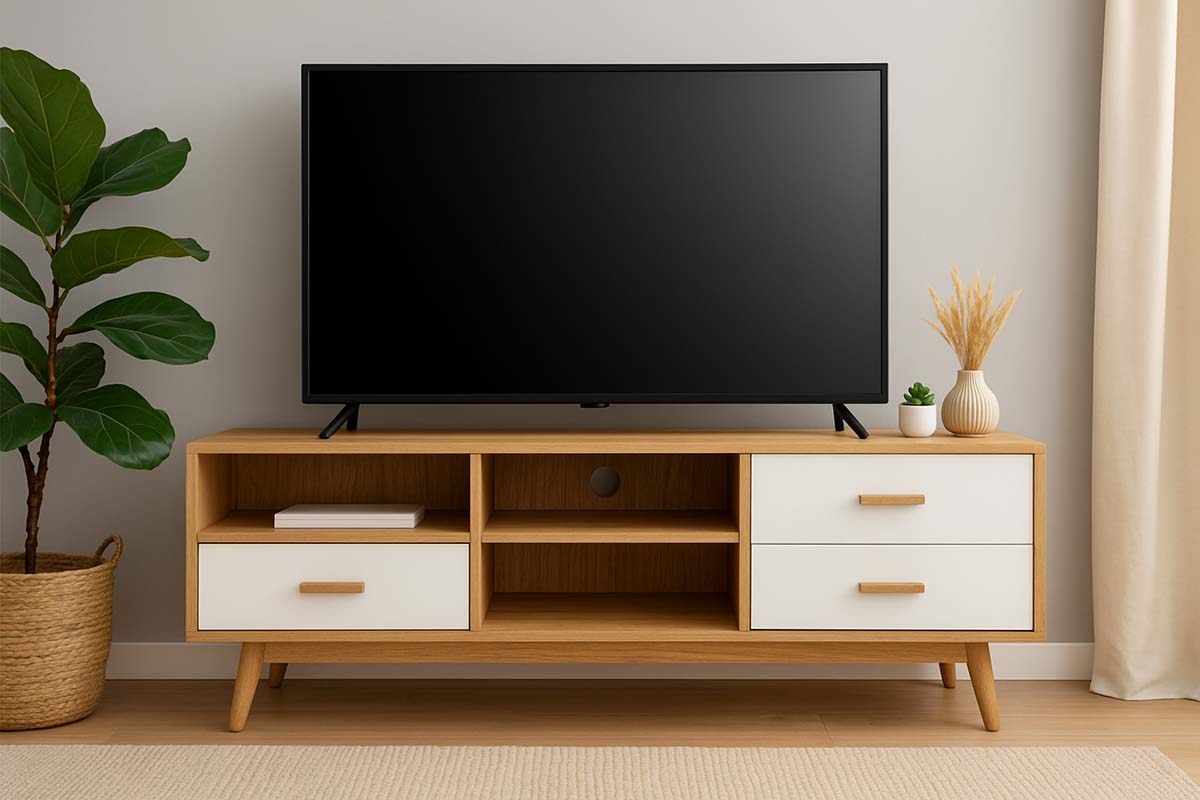 تولیدی میز تلویزیون چوبی ارزان برای خانه‌های کوچک مناسب است؟